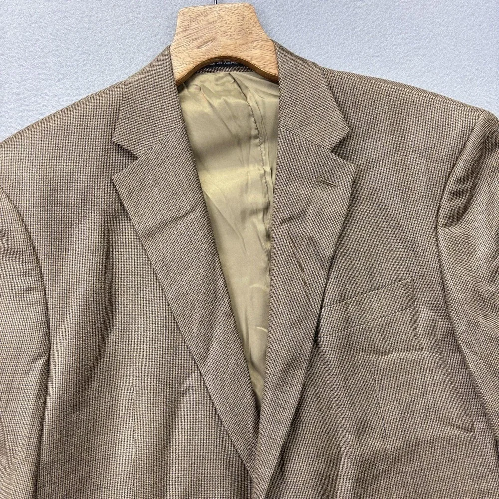 Chaps Blazer Mens 42R Brown‎ Silk Wool Blend 2 Button Sport Coat businessman